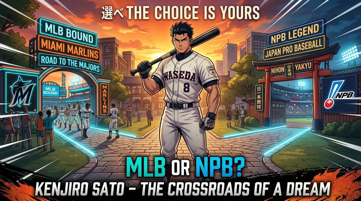 佐々木麟太郎がMLBマーリンズからドラフト指名！ソフトバンクとの「日米争奪戦」の行方は？