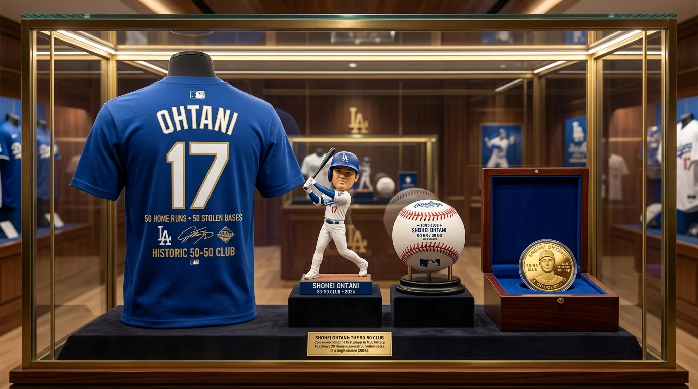 【大谷翔平 50-50】公式記念グッズ購入ガイド！限定ボブルヘッド・記念Tシャツ・コインの正規品入手方法