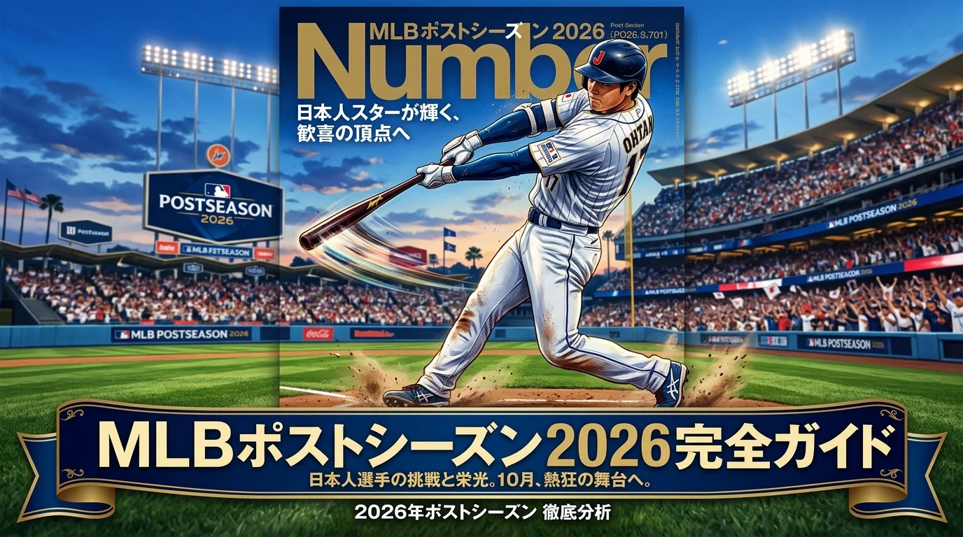 【2026年最新】MLBポストシーズン完全ガイド！トーナメント仕組み・日程・大谷翔平ドジャース連覇の条件とお得な全試合視聴ルート徹底比較